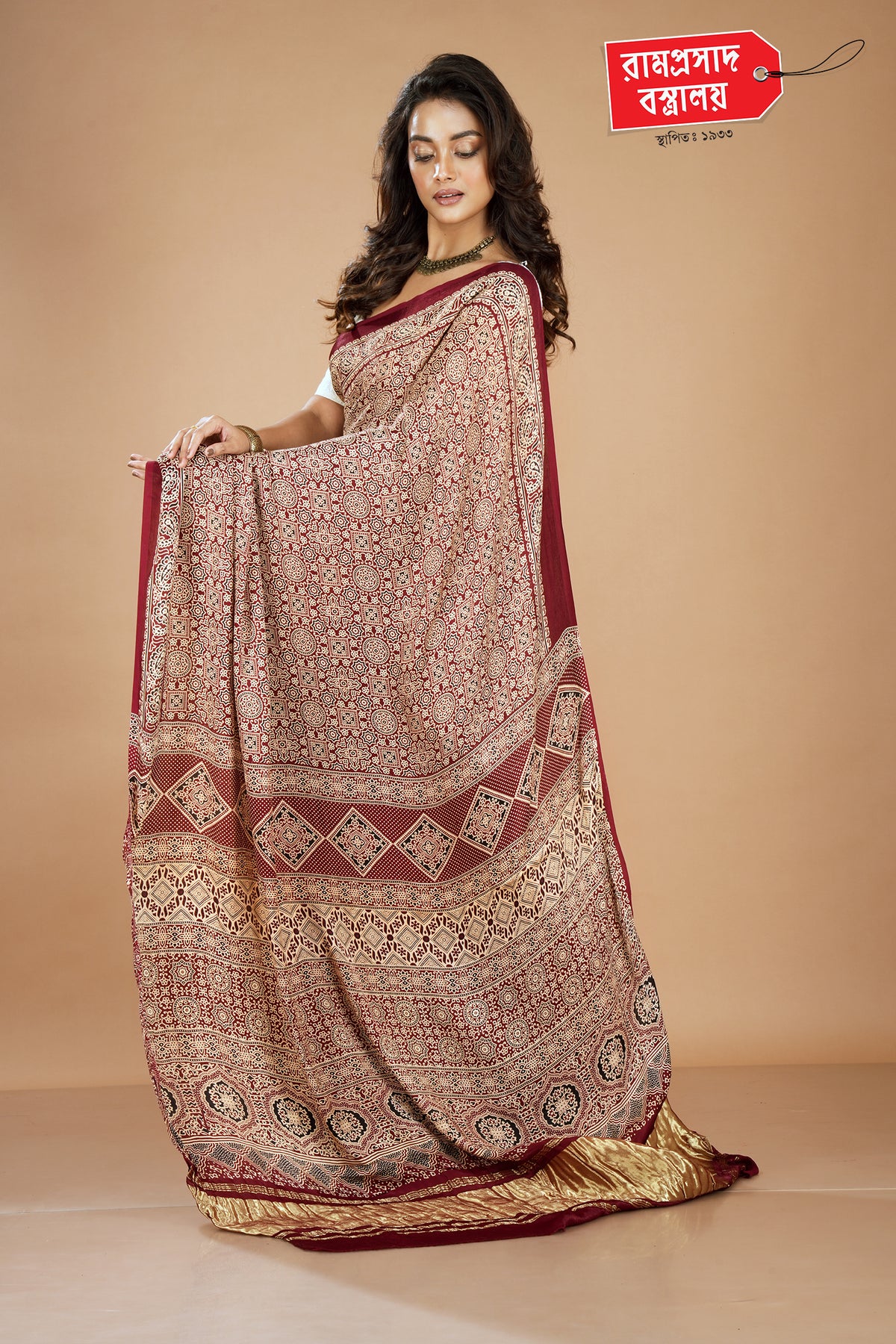 BROWN MODAL SAREE