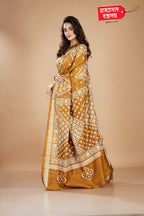 MUSTARD SEMI TUSSER SAREE