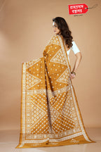 MUSTARD SEMI TUSSER SAREE