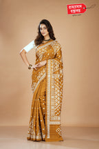 MUSTARD SEMI TUSSER SAREE