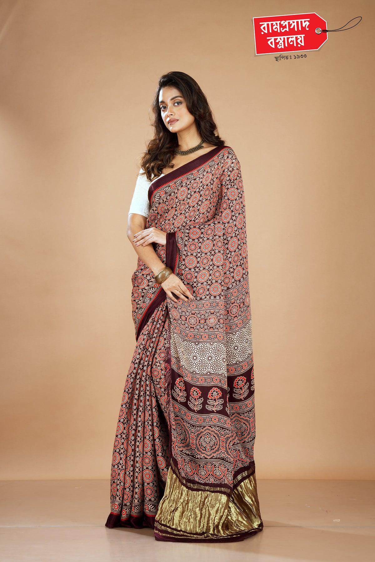 BROWN MODAL SAREE