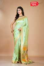 GREEN KOSHA TUSSAR SAREE