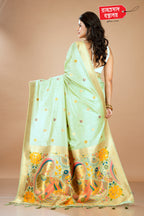 GREEN KOSHA TUSSAR SAREE