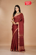 BROWN MANGALGIRI SILK SAREE