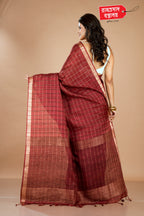 BROWN MANGALGIRI SILK SAREE
