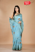 SKY LINEN SAREE