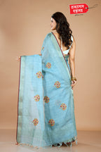 SKY LINEN SAREE