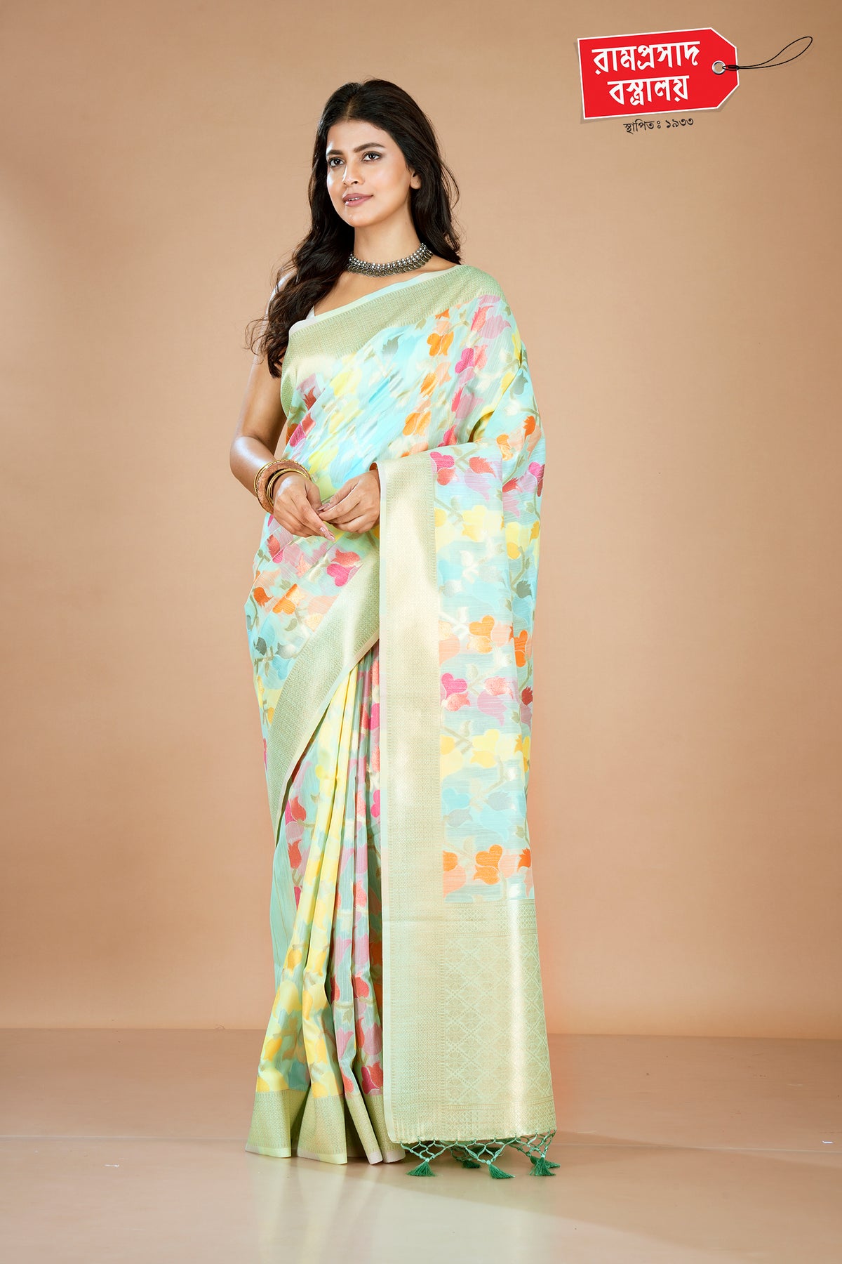 FIROZA PASHMINA SILK SAREE