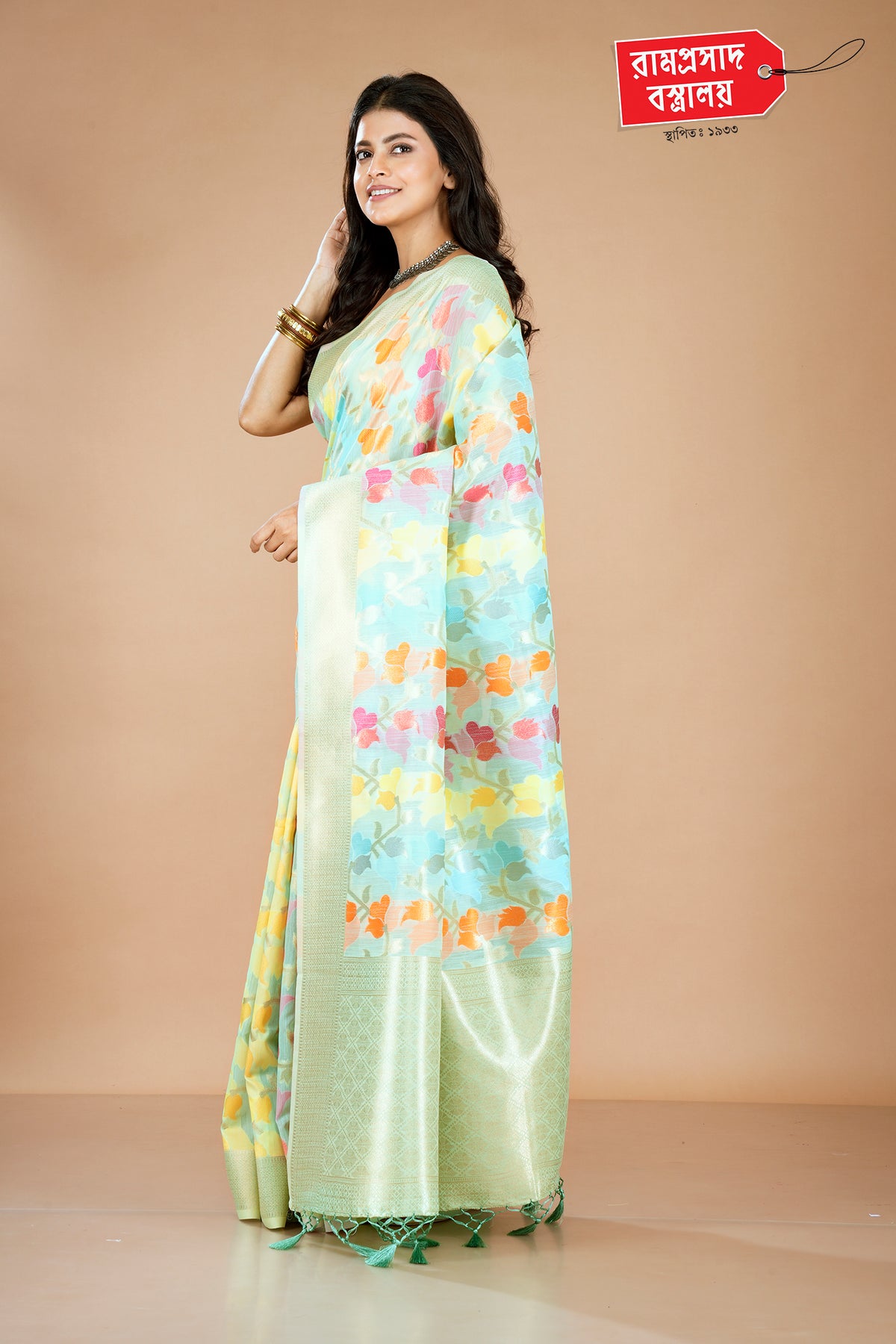 FIROZA PASHMINA SILK SAREE