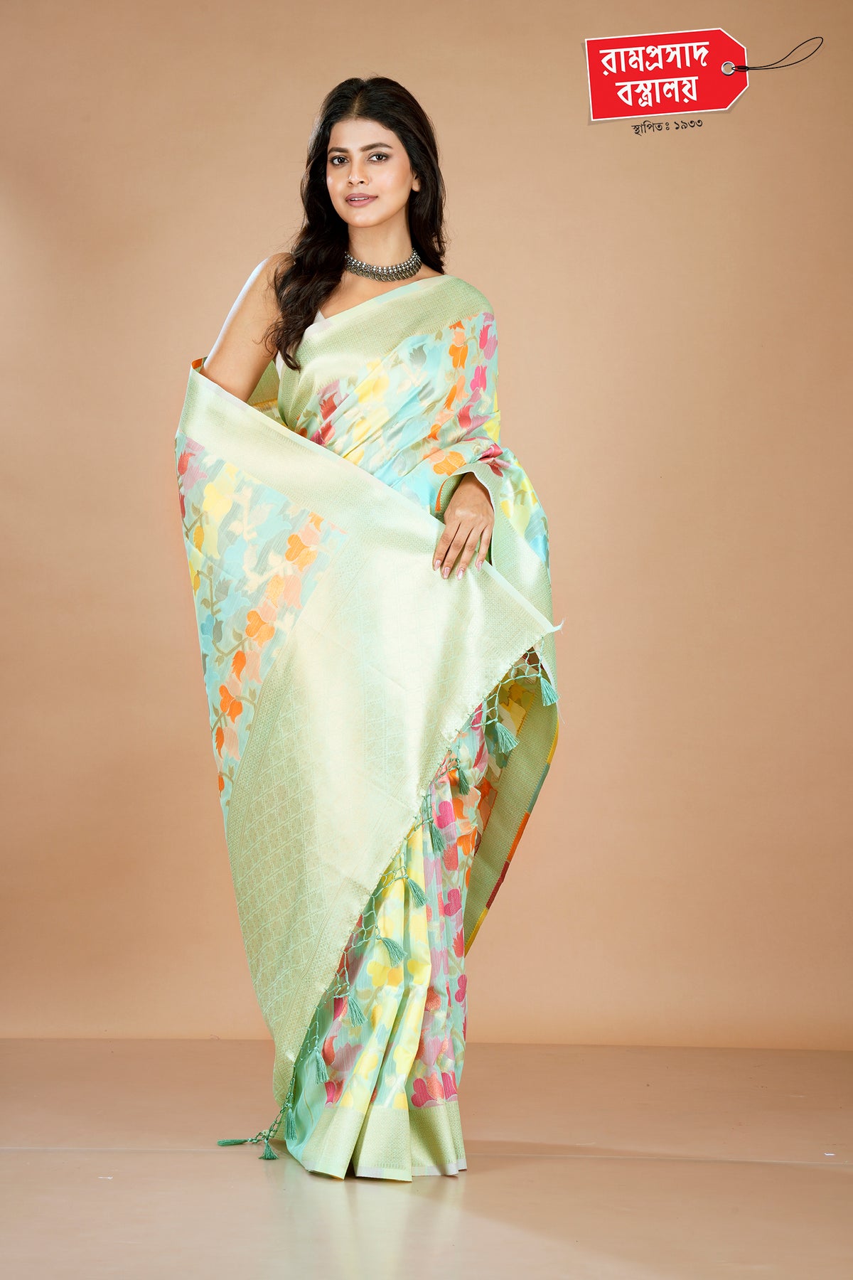 FIROZA PASHMINA SILK SAREE