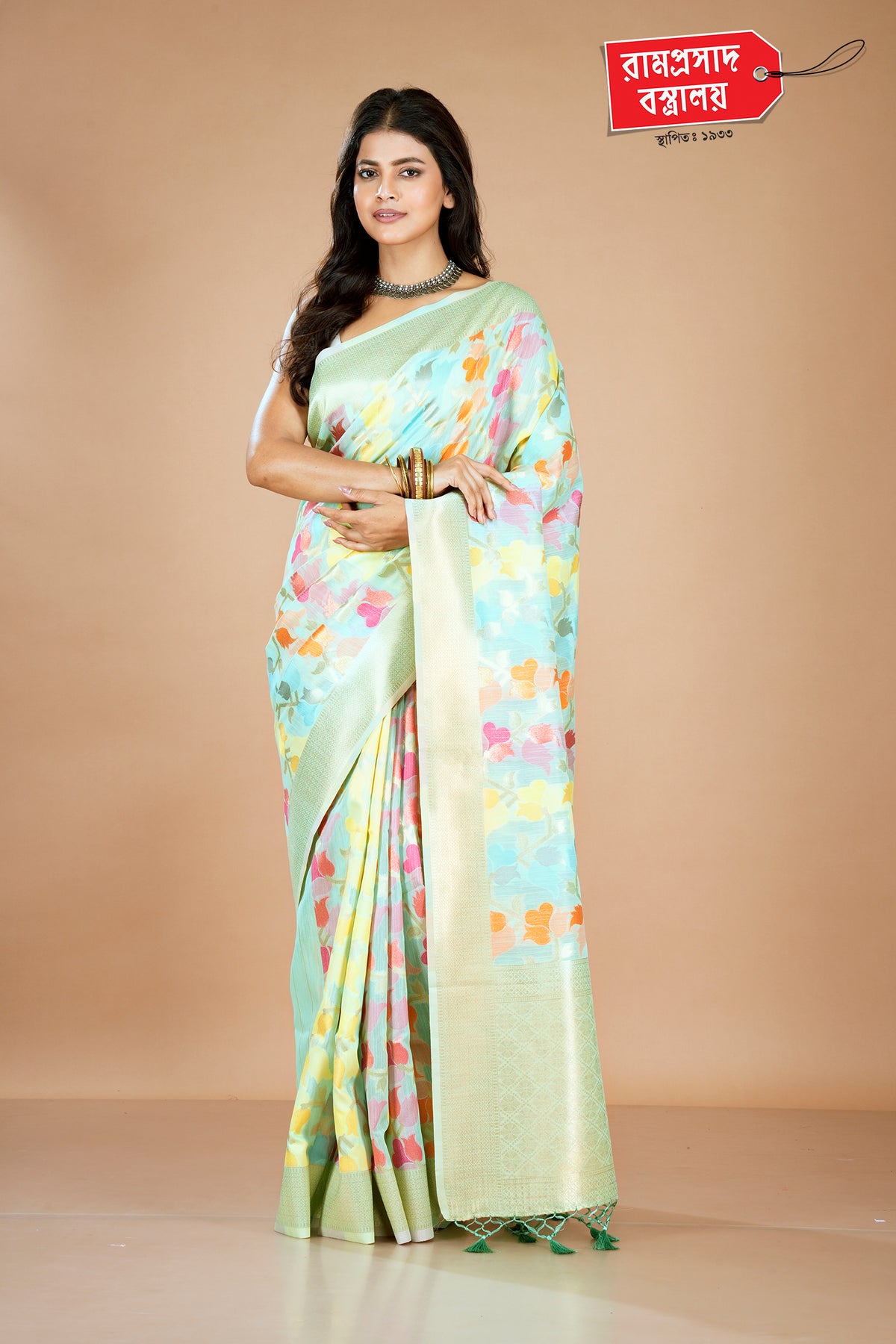 FIROZA PASHMINA SILK SAREE