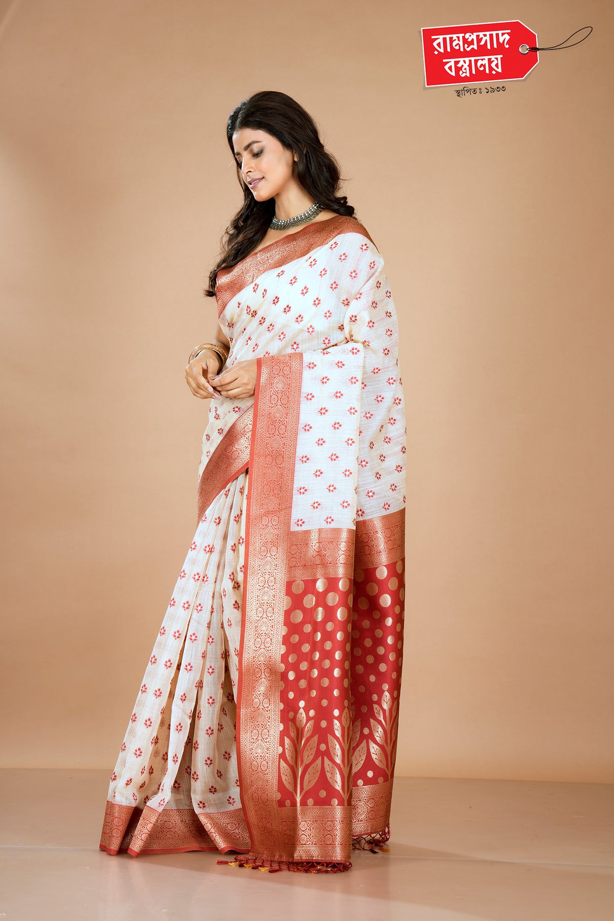 OFF WHITE KOSHA SILK SAREE