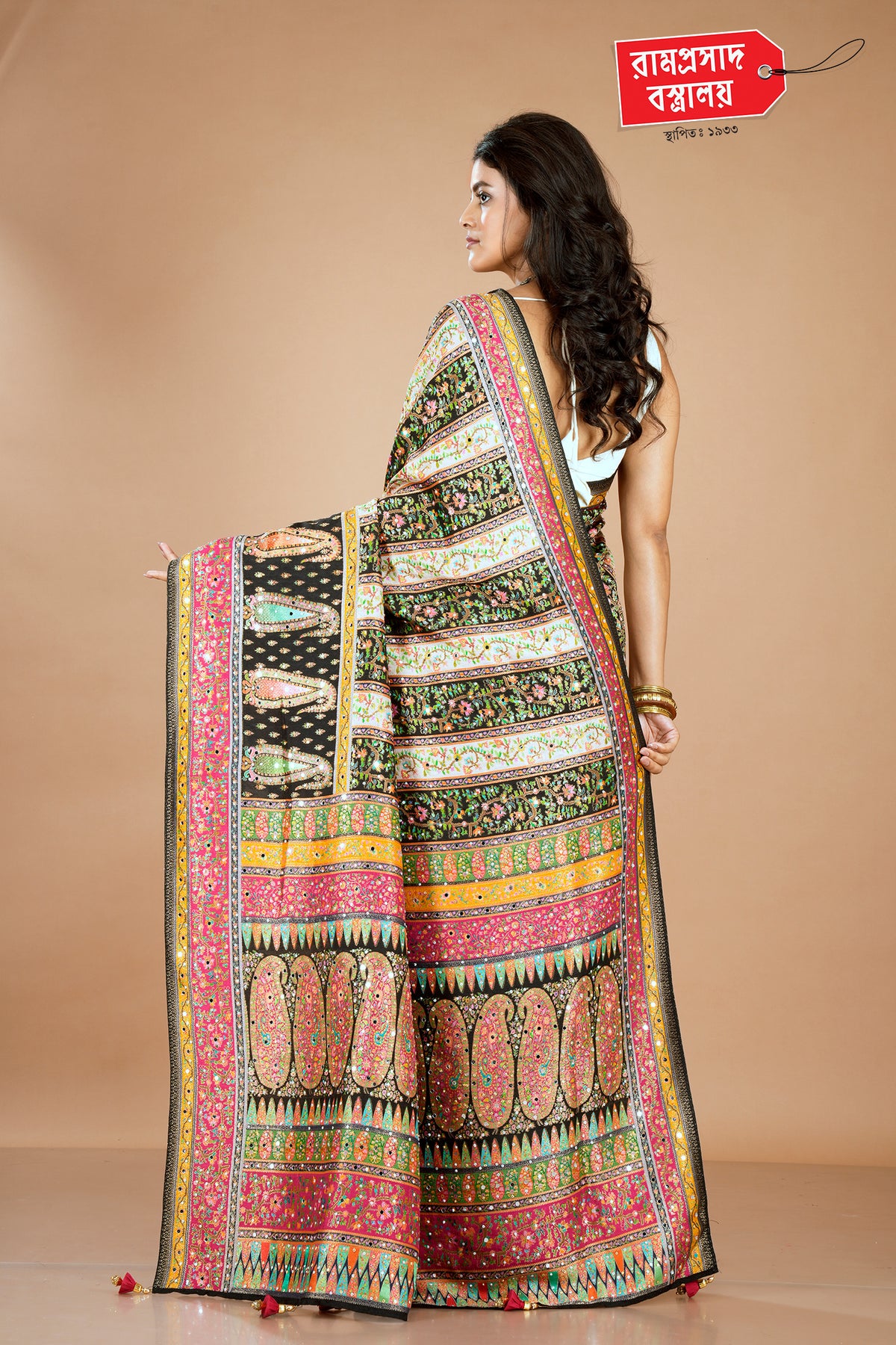BLACK KARNI SILK SAREE