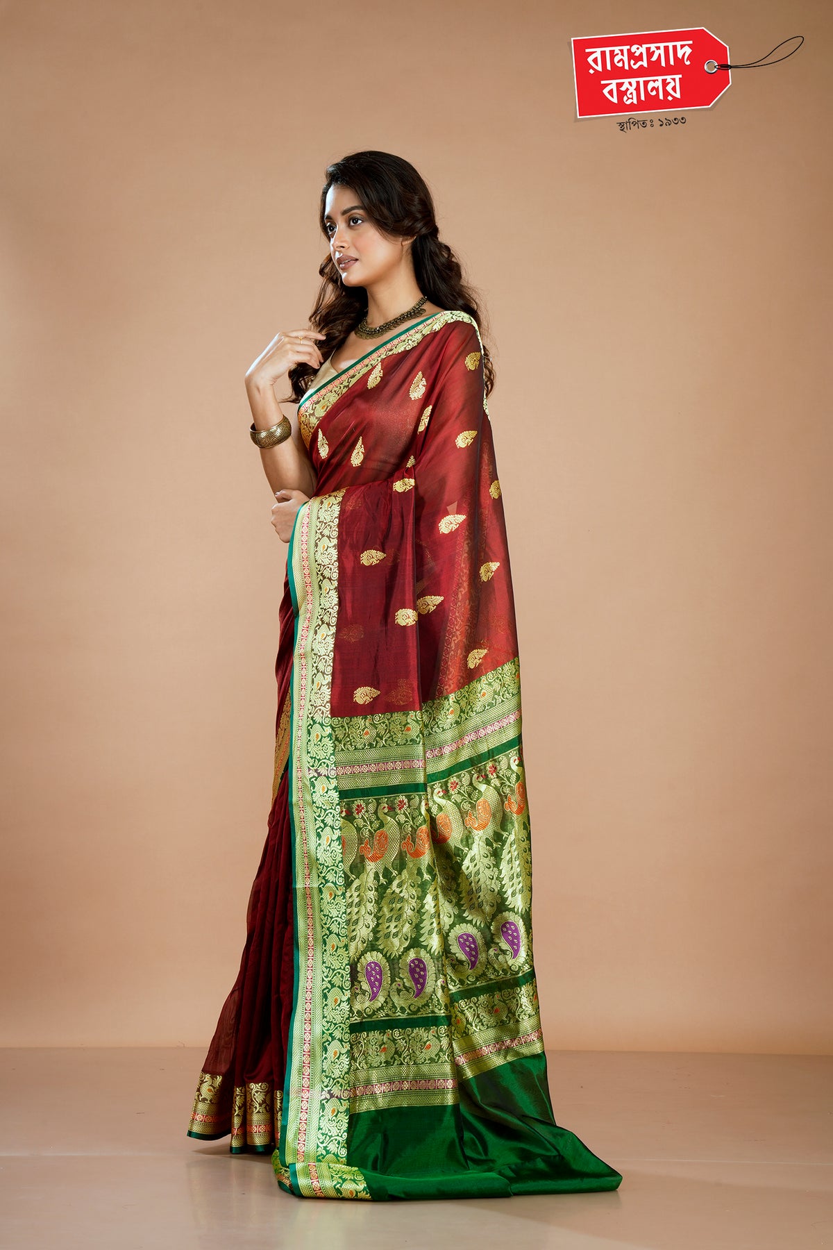 BROWN COIMBATORE SILK SAREE