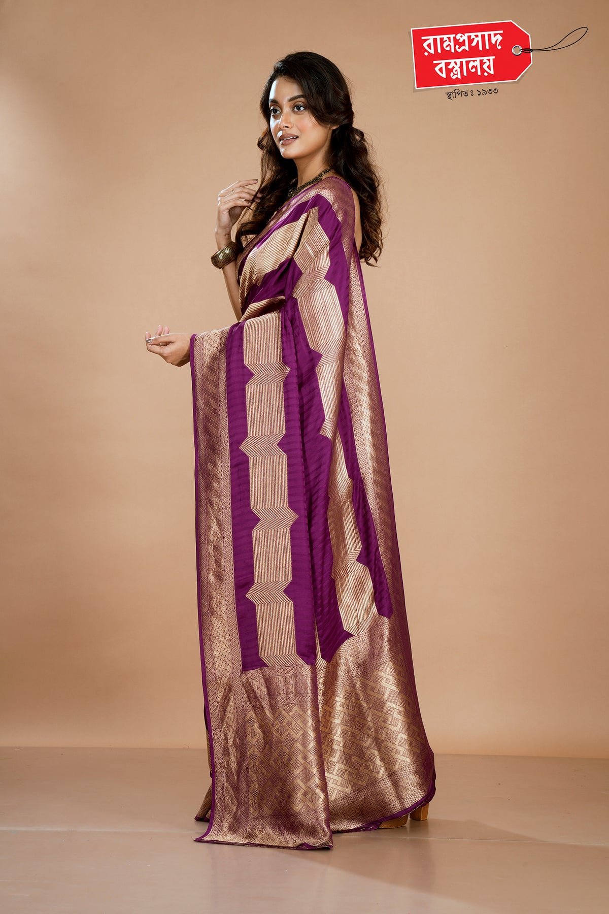 VIOLET KHADDI SILK SAREE