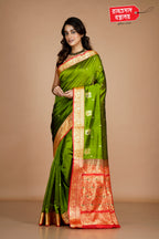 MEHNDI GREEN COIMBATORE SILK SAREE