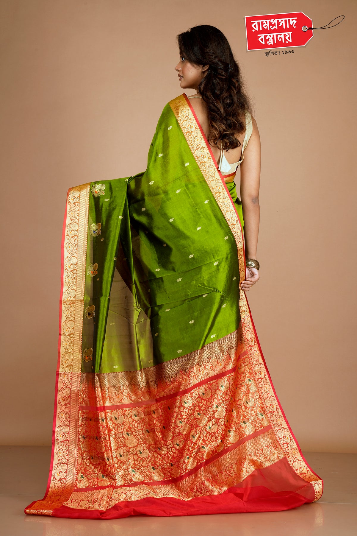 MEHNDI GREEN COIMBATORE SILK SAREE