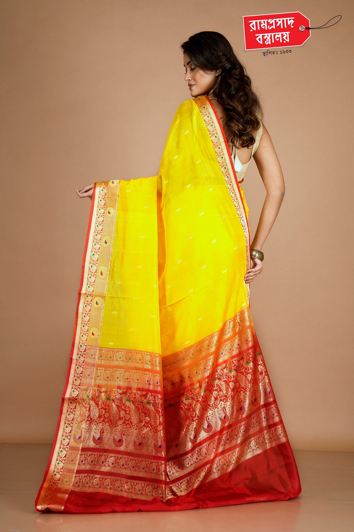 YELLOW COIMBATORE SILK SAREE