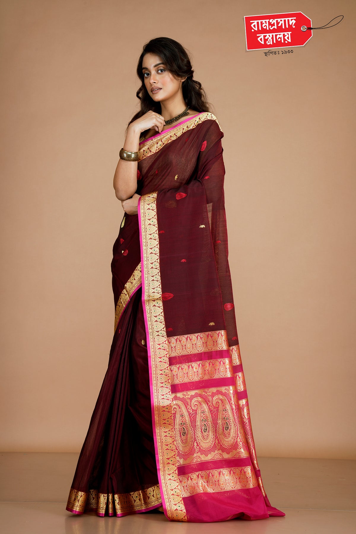BROWN COIMBATORE SILK SAREE