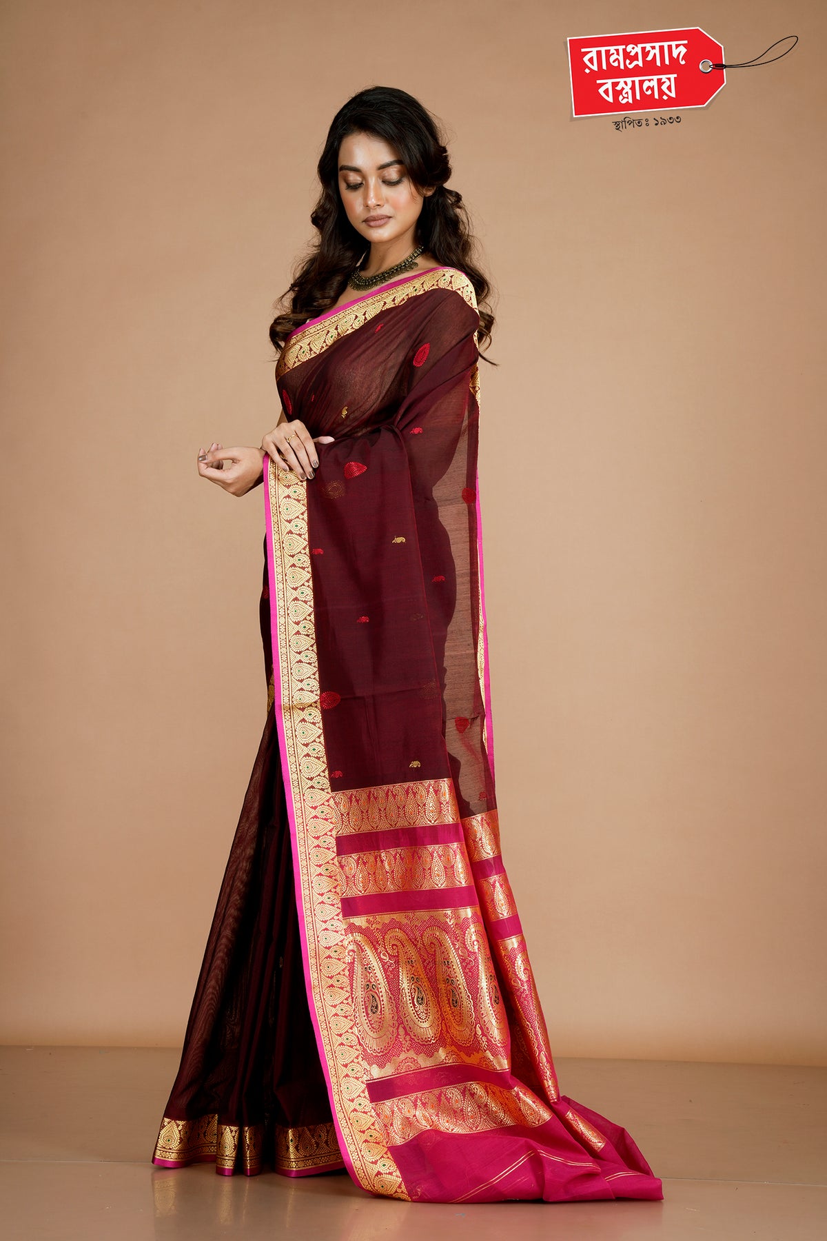 BROWN COIMBATORE SILK SAREE