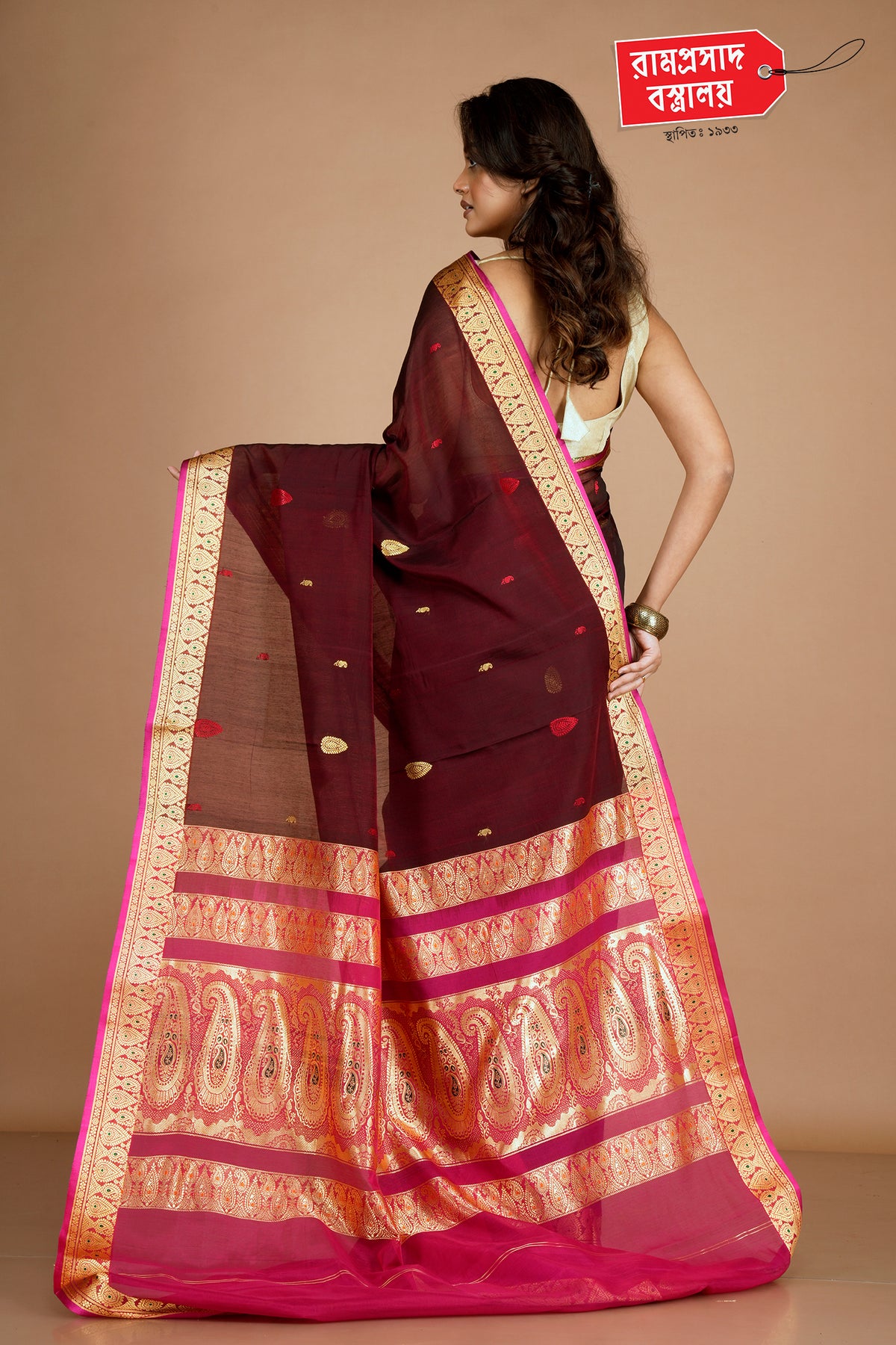 BROWN COIMBATORE SILK SAREE