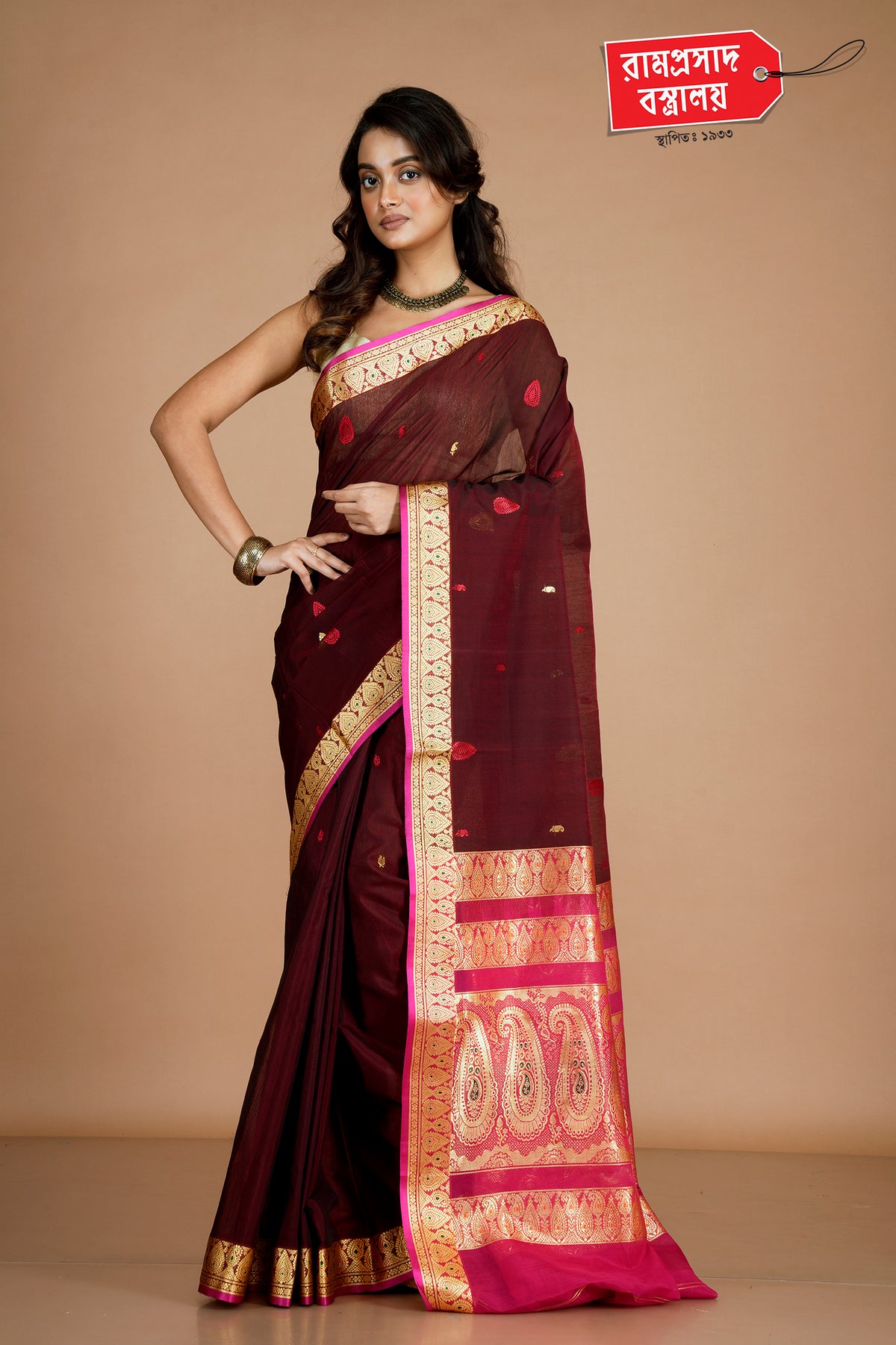 BROWN COIMBATORE SILK SAREE