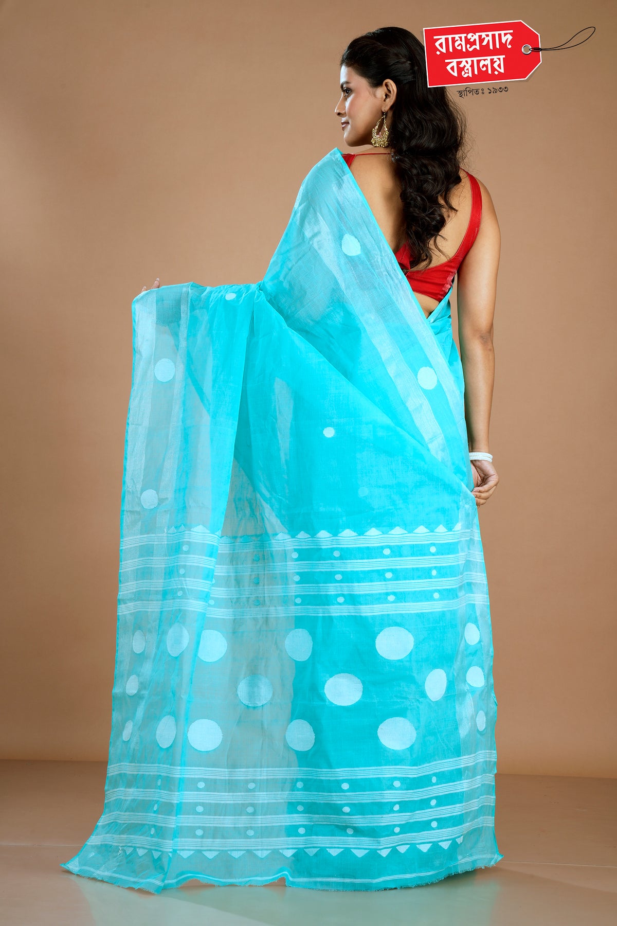 SKY BLUE TAANT SAREE
