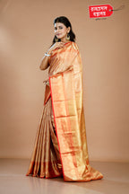 ORANGE TISSUE BROCADE SAREE