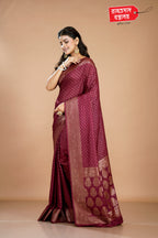 BROWN KHADDI GEORGETTE SAREE