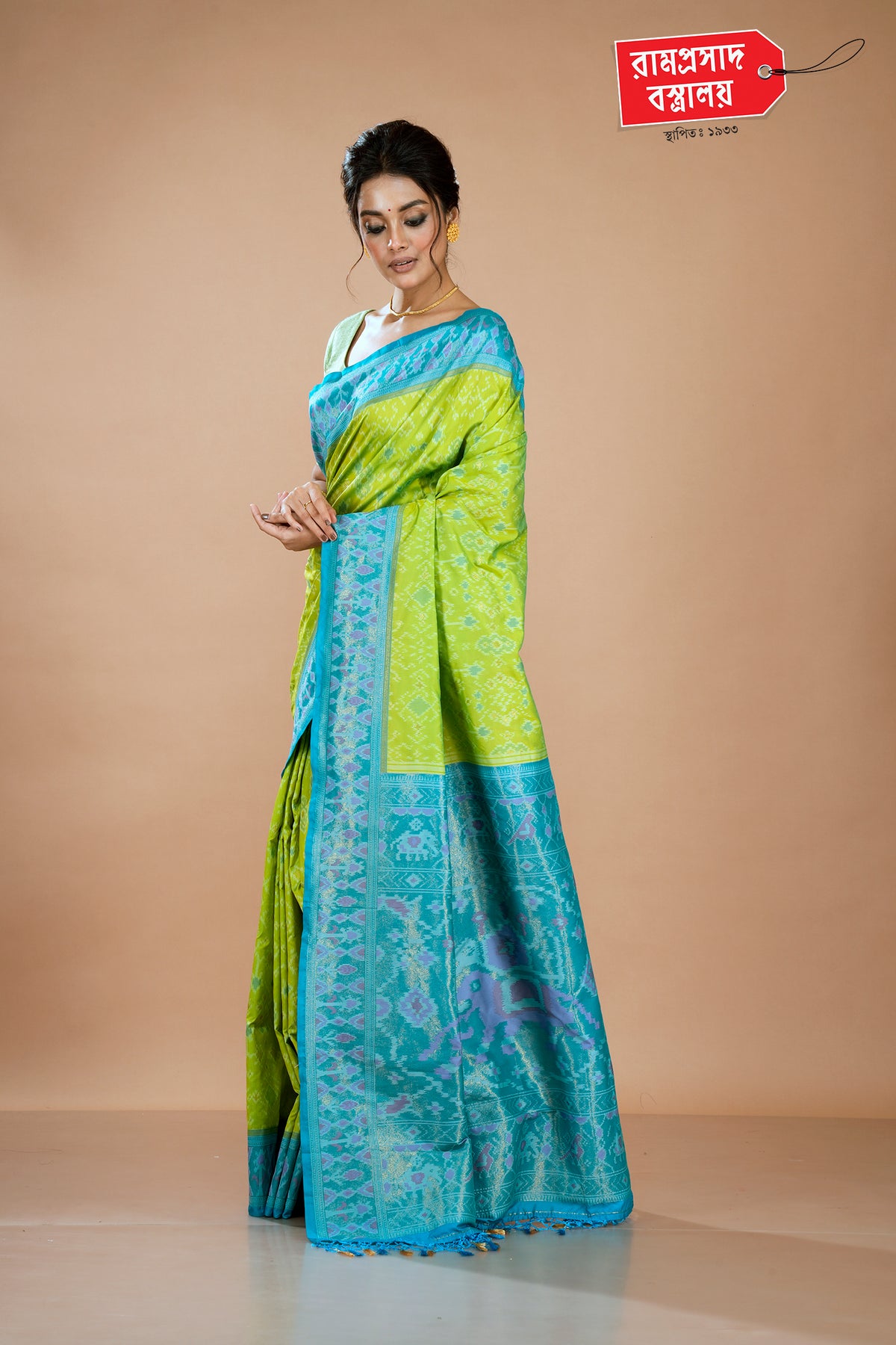 PISTA KOTKI SILK SAREE