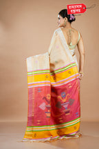 BEIGE KALAKHETRA SAREE