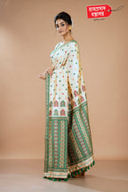 OFF WHITE ASSAM SILK SAREE