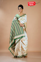 OFF WHITE ASSAM SILK SAREE