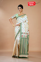 OFF WHITE ASSAM SILK SAREE
