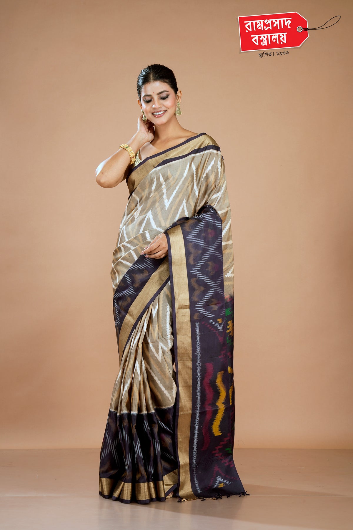 CHIKU AARNI SILK SAREE