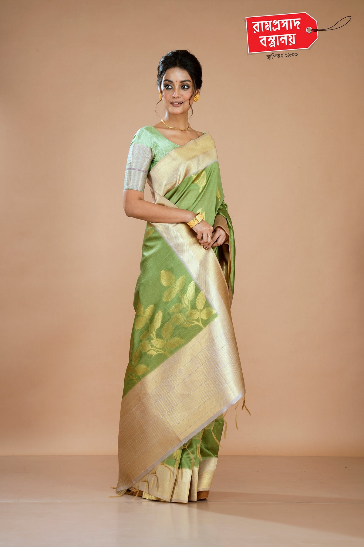 GREEN TUSSAR SAREE