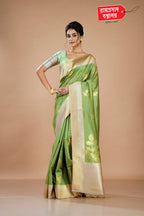 GREEN TUSSAR SAREE