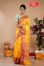 YELLOW MUSLIN SAREE