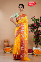 YELLOW MUSLIN SAREE