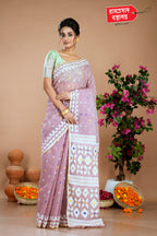 PINK CUTDANA JAMDANI SAREE
