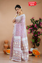 PINK CUTDANA JAMDANI SAREE