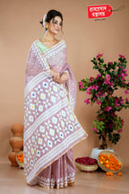 PINK CUTDANA JAMDANI SAREE