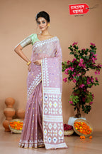 PINK CUTDANA JAMDANI SAREE