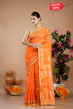 ORANGE CUTDANA JAMDANI SAREE