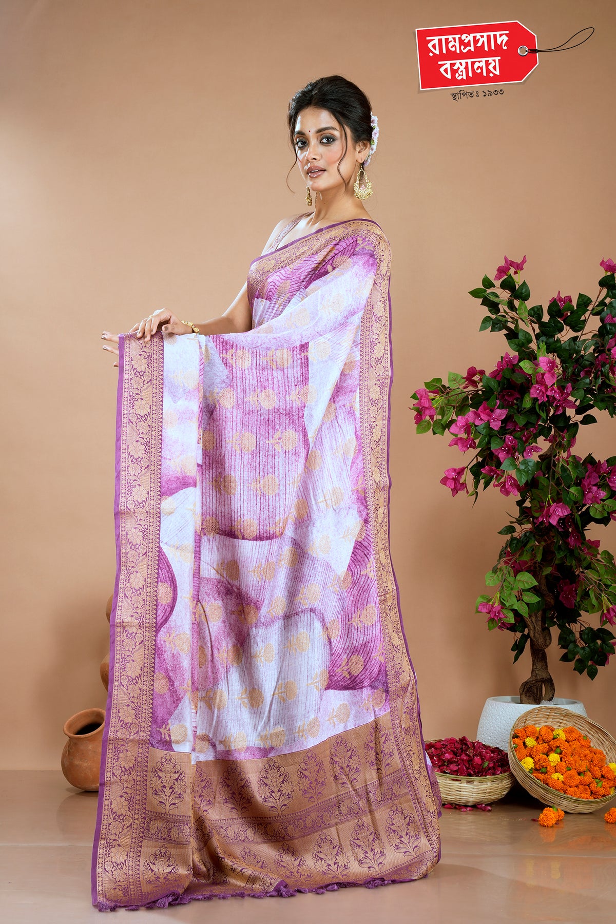 MAUVE MANGO SILK SAREE
