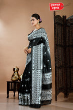 BLACK TUSSAR SAREE