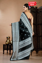 BLACK TUSSAR SAREE
