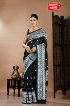 BLACK TUSSAR SAREE
