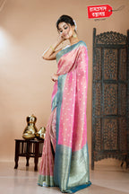 PINK TISSUE SAREE