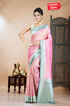 PINK TISSUE SAREE